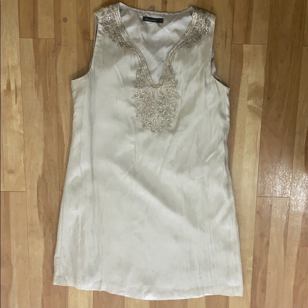 Beautiful champagne beaded dress